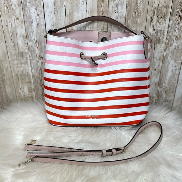 Kate Spade Eva Stripe Large Bucket Bag - Picture 2 of 15